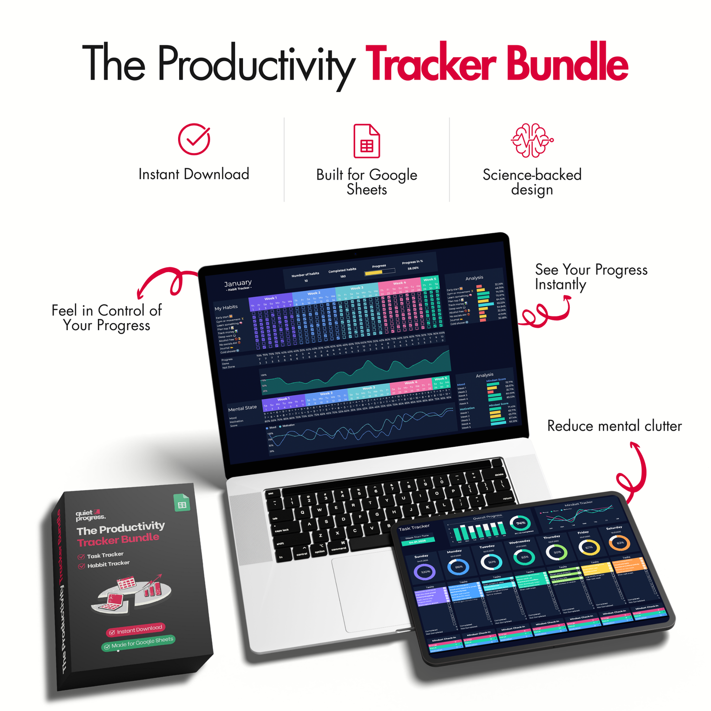 Quiet Progress Productivity Sheets